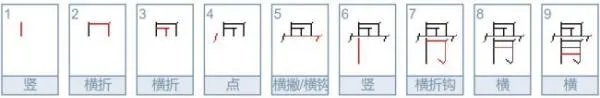 骨的笔顺是怎样的？