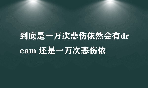 到底是一万次悲伤依然会有dream 还是一万次悲伤依