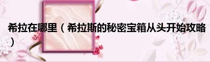 希拉在哪里（希拉斯的秘密宝箱从头开始攻略）