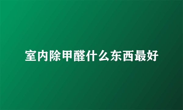 室内除甲醛什么东西最好