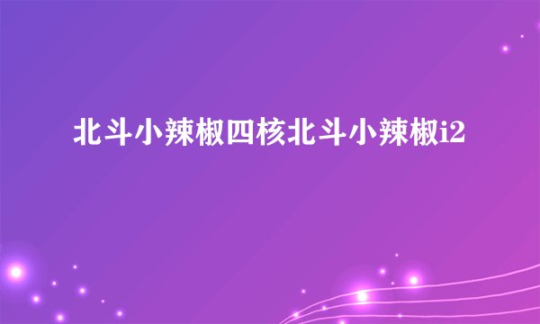 北斗小辣椒四核北斗小辣椒i2