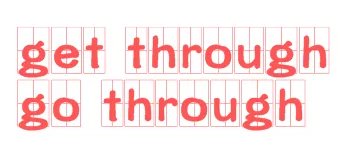 get through和go through的区别