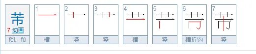 芾字怎么读？