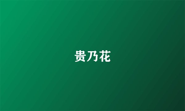 贵乃花