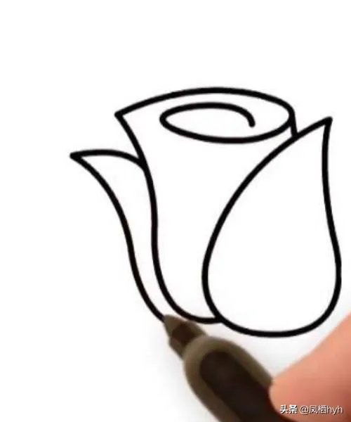 玫瑰花简笔画怎么画？