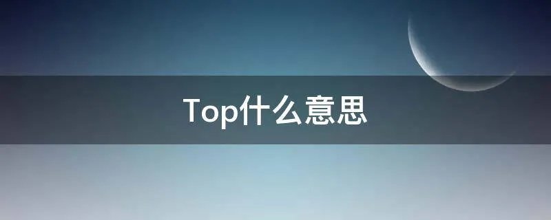 Top什么意思