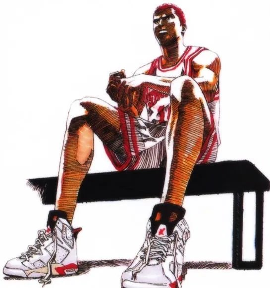 为什么樱木花道的第一双球鞋是AJ6，而后面又回到AJ1？