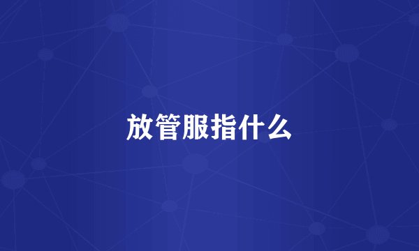 放管服指什么