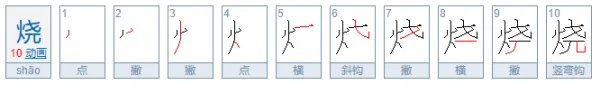 烧的笔顺