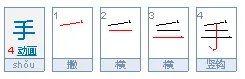 “手”的笔顺是什么？
