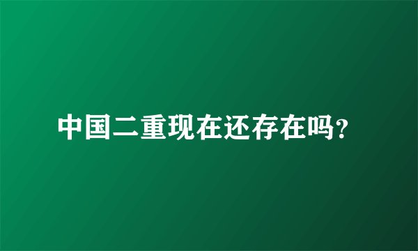 中国二重现在还存在吗？
