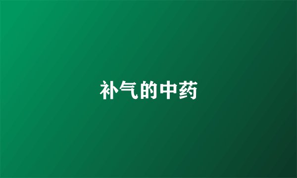 补气的中药