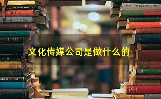 文化传媒公司是做什么的
