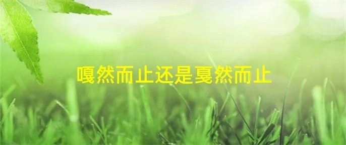 嘎然而止还是戛然而止