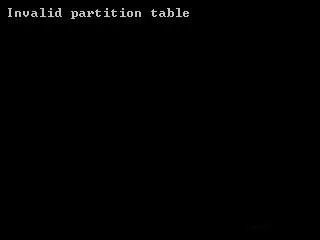 invalid partition table