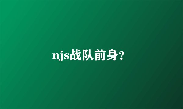 njs战队前身？