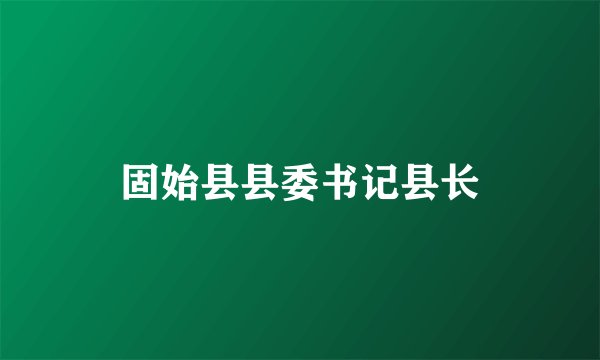 固始县县委书记县长