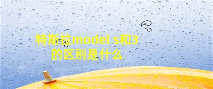 特斯拉model s和3的区别是什么