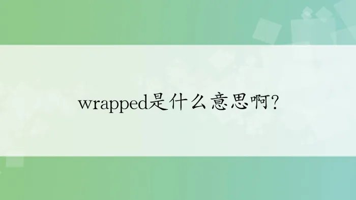 wrapped是什么意思啊？