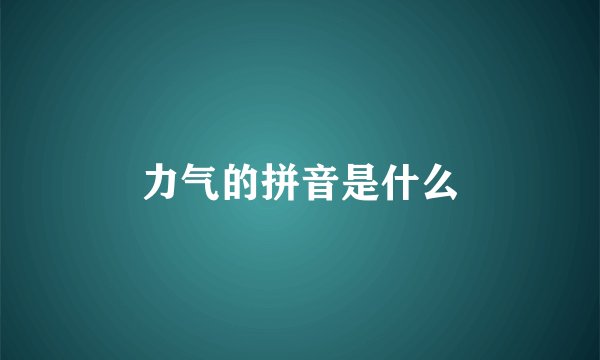 力气的拼音是什么