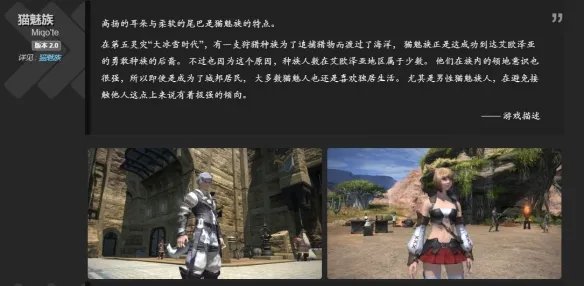 《ff14》种族介绍图一览