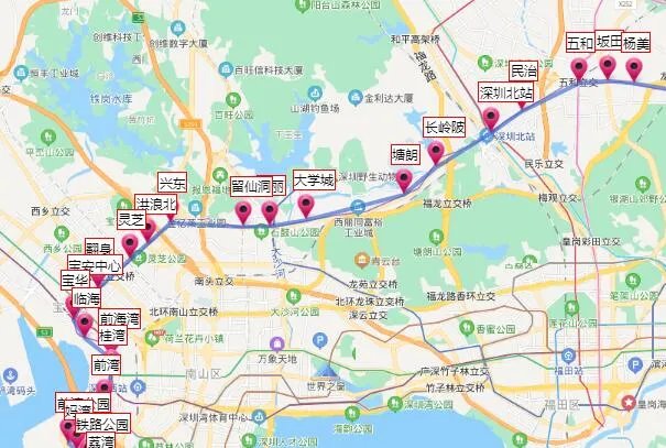 2021深圳地铁5号线路图 深圳地铁5号线站点图及运营时间表