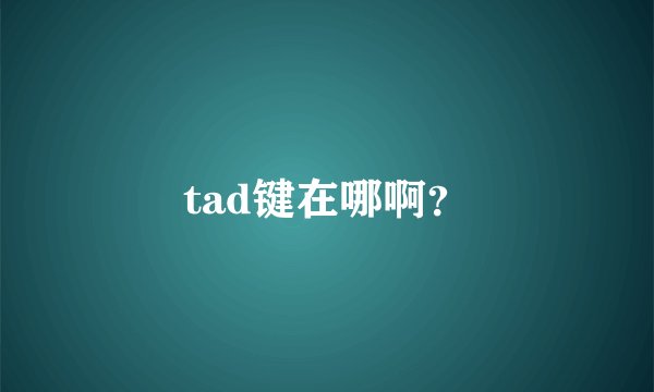 tad键在哪啊？