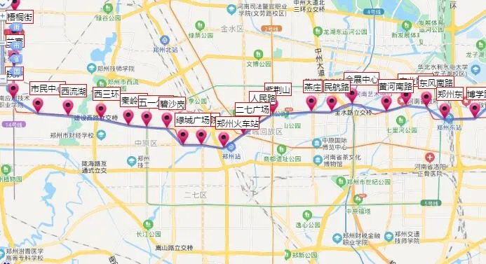 2021郑州地铁1号线路图 郑州地铁1号线站点图及运营时间