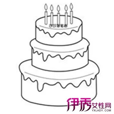蛋糕简笔画图片大全