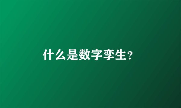 什么是数字孪生？