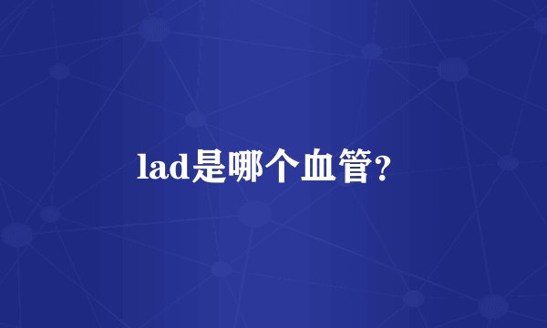lad是哪个血管？