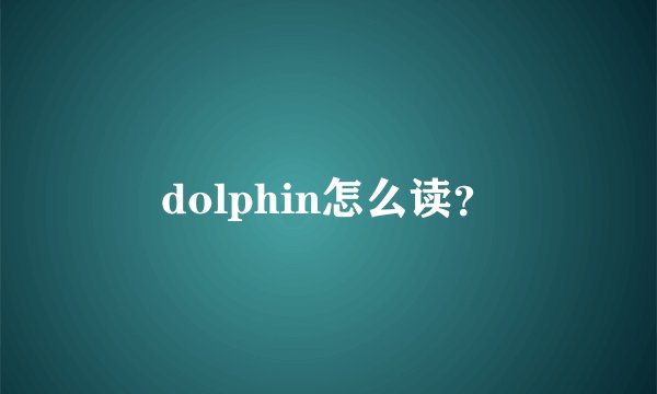 dolphin怎么读？
