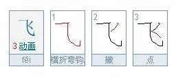 飞的笔顺怎么写
