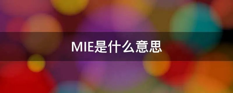 MIE是什么意思