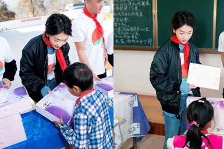 周冬雨助力公益 为孩子们带来温暖