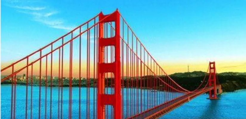 美国金门大桥简介：世界所建大桥中的单孔长跨距大吊桥之一