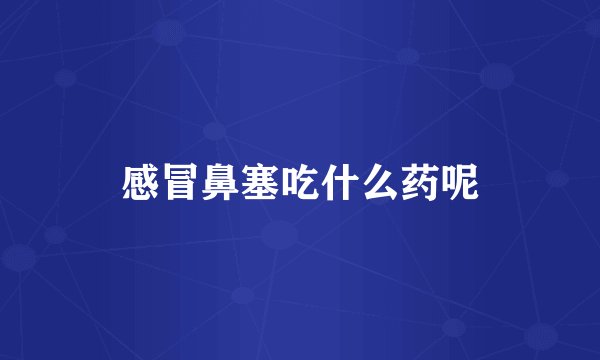 感冒鼻塞吃什么药呢