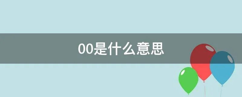 00是什么意思