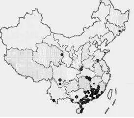 中国稀土分布图