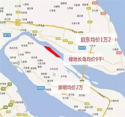 2017上海崇明岛房价走势图 崇明岛绿地长岛的房子好不好
