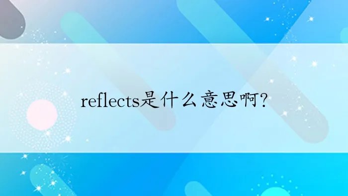 reflects是什么意思啊？