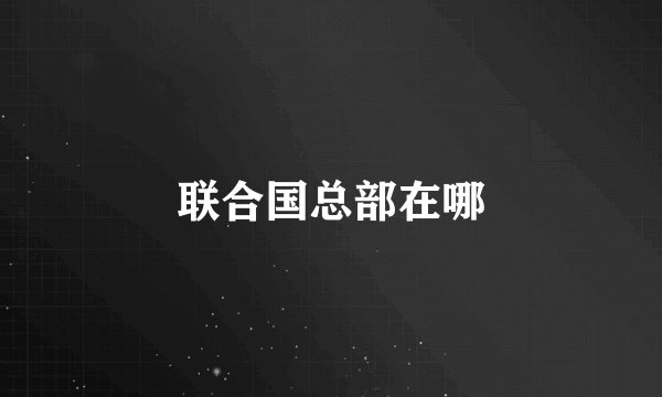 联合国总部在哪
