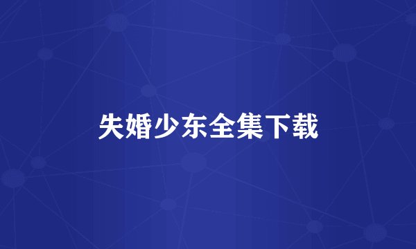 失婚少东全集下载