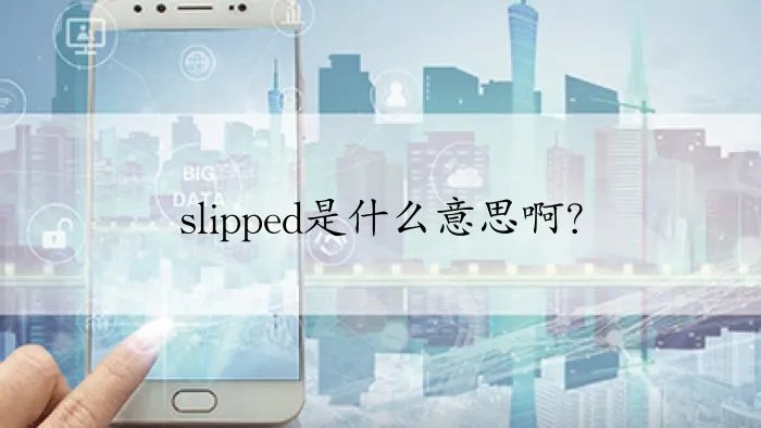 slipped是什么意思啊？