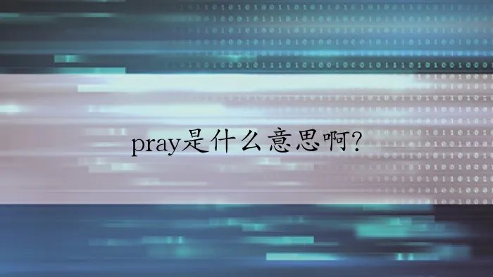 pray是什么意思啊？