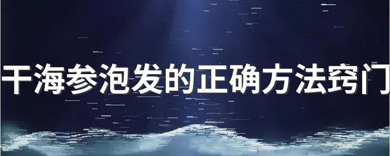 干海参泡发的正确方法窍门 海参泡发步骤