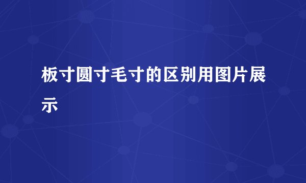 板寸圆寸毛寸的区别用图片展示