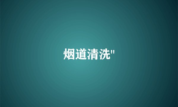 烟道清洗