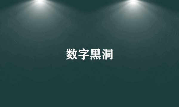 数字黑洞