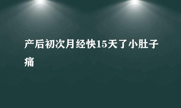 产后初次月经快15天了小肚子痛